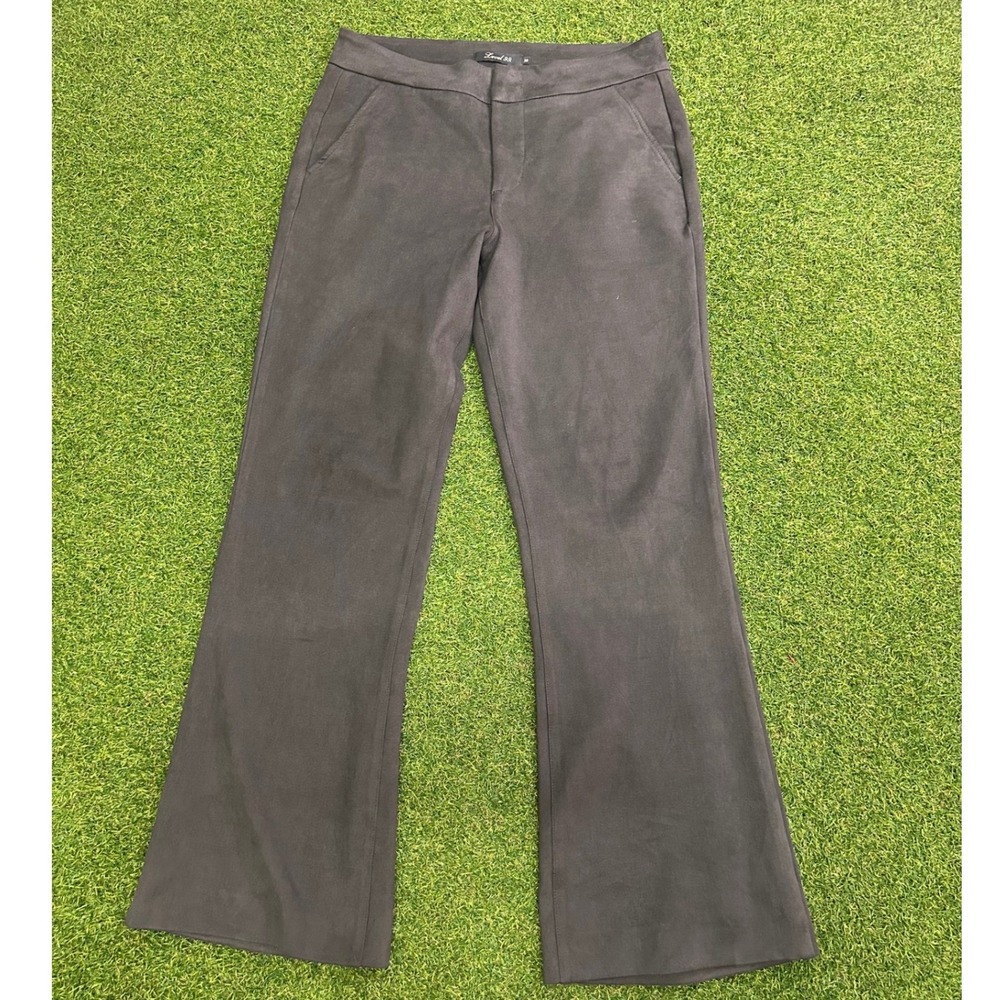 Level 99 Womens Charcoal Gray Faux Suede Bootcut Trousers Size 28